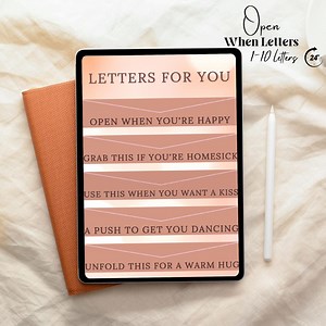 Öffnen Sie wenn Letters App | Digitale Valentinstag Liebesnotizen | Anpassbares romantisches Andenken | Einzigartige Geschenkidee zum Valentinstag - Etsy.de