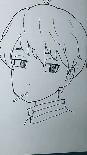 Step-by-Step Character Drawing Process with a Pen