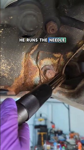 Remove rust under your car #cars #automobile #carrestorationproject #mechanic