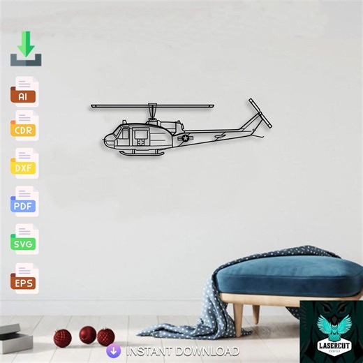 Uh-1 Medhuey Helicopter Vector Art – Medical Evacuation Aircraft SVG (digital Download) - Etsy