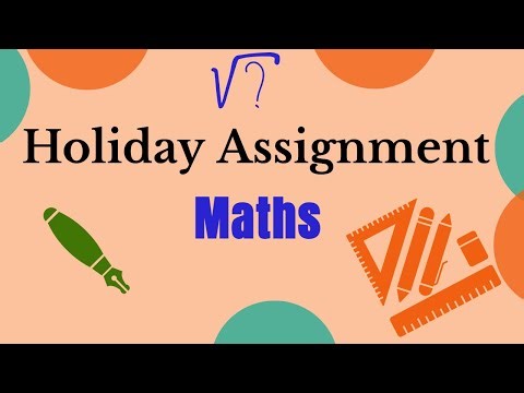 Holiday Assignment - Maths 👨🏻‍💻📕⏱️