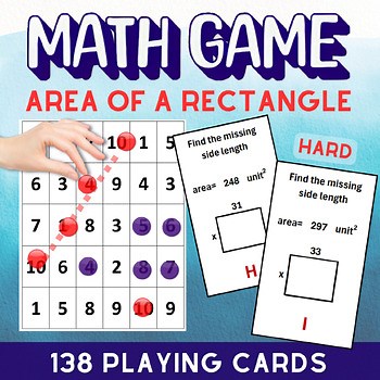Area of a Rectangle Game | Find the Missing Side Length | 4th–5th Grade Geometry