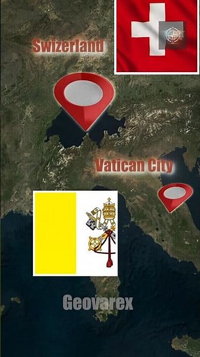 Only TWO Countries Have Square Flags in the World! 🟥 #viral #geography #animation #map #facts