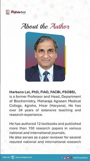 The Best Biochemistry Textbook for Physiotherapy Students | Author: Dr. Harbans Lal