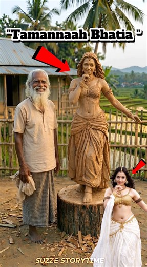 💥Tamanna Batiya Wooden Statue 🗿#shorts #tamannaah #wooden