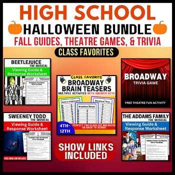 High School Halloween Bundle - Fall Guides, Theatre Games, & Trivia
