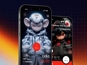NFT marketplace mobile UI design