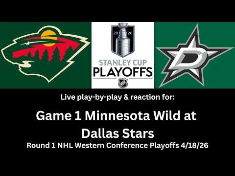 Wild vs Stars 4.18.26: LIVE play by play & reaction🏒🥅