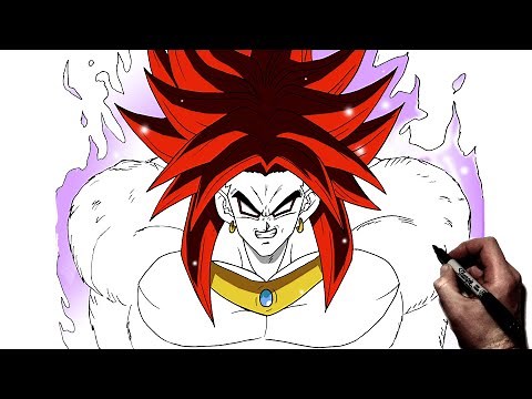How To Draw Broly SSJ4 | Step By Step | Dragonball