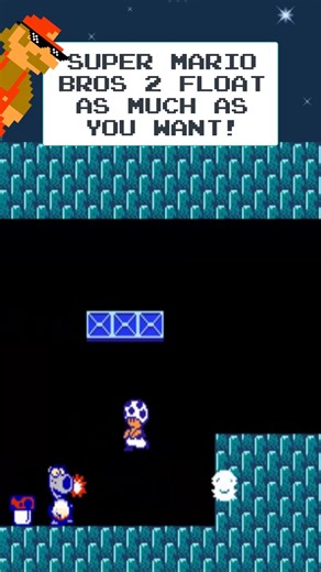 Super Mario Bros. 2 - Float as long as you want with any character!