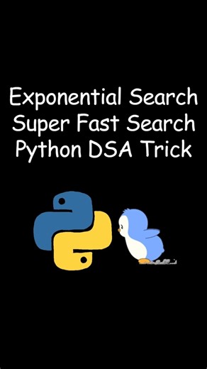 Exponential Search in Python | Faster Than Binary Search? #coding #python