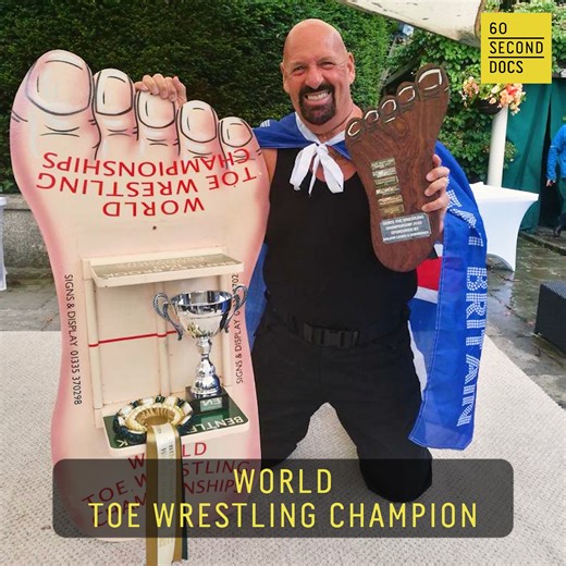15x World Toe Wrestling Champ. | 60 Second Docs Presents