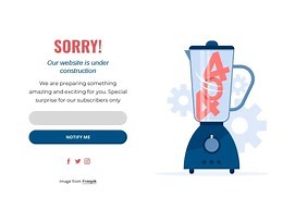 Maintenance page - Html Code Example by Nicepage