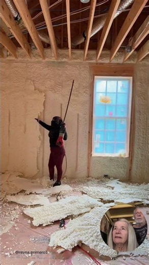 Spray Foam Expands SO MUCH You Have to Shave It #Construction #DIY #Satisfying
