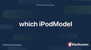 which iPodModel