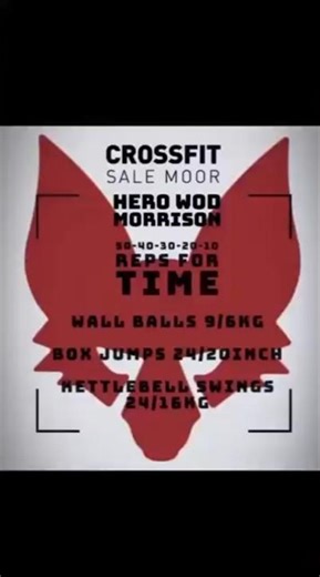 CrossFit Benchmark Hero Workout MORRISON