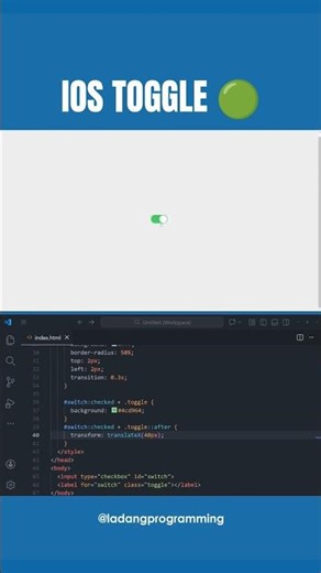 Custom CSS Toggle Switch 🟢 #Coding