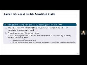 Jeffrey Schenker: Finitely Correlated States for Disordered Systems: theory, example, open problems