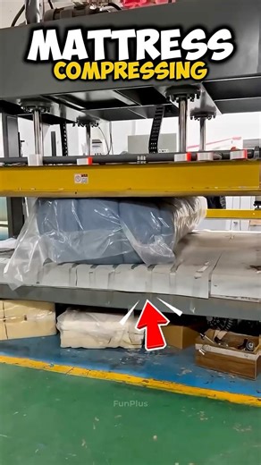 How Mattresses Are Compressed Into Tiny Boxes: #mattress #packaging