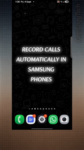 RECORD CALLS AUTOMATICALLY IN SAMSUNG PHONES #samsung #shorts #callrecording #oneui #techtutorial