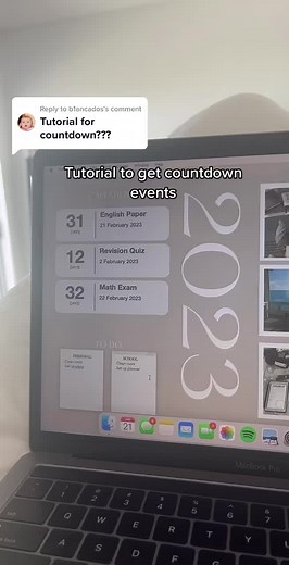 Replying to @b1ancados How to add countdown events to your desktop 🤍 #desktoporganizer #desktoporganisation #countdown #schooltips #studytips #organisationtips