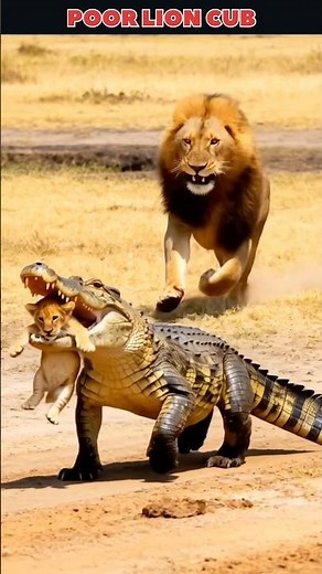 Lion vs Alligator❗️❗️ #lion #alligator #animals #wildlife