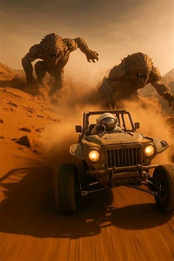 Astronaut Escapes Giant Martian Monsters | Epic AI Cinematic Short 🚀🔥