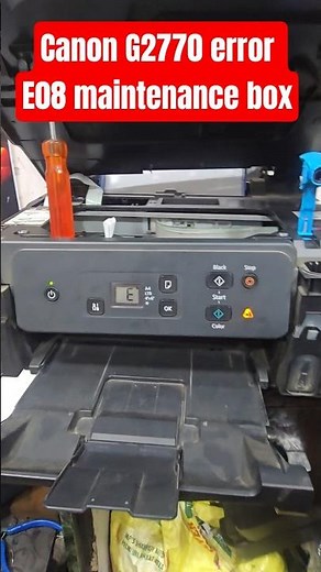 Canon G2770 G3730 Printer Error E08 Solution: How to Fix Error 1726 and Replace Maintenance Box