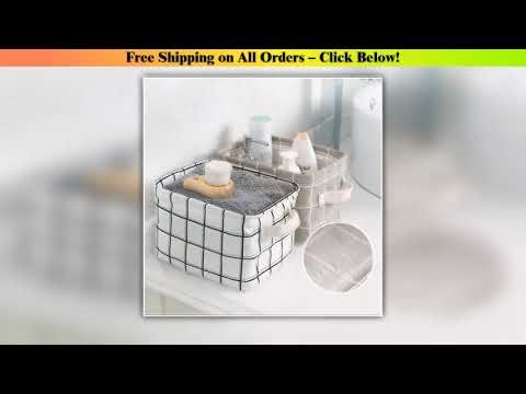 1PC Cotton and Hemp Storage Basket with Handheld Printed Tabletop, Miscellaneous Sorting Cabinet,