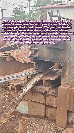 Steel-Cutting Power: Watch a Gear-Driven Shear Slice Through Metal Like Butter!