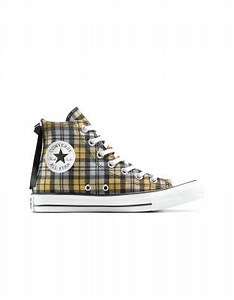 Converse Chuck Taylor All Star plaid trainers in yellow and black | ASOS
