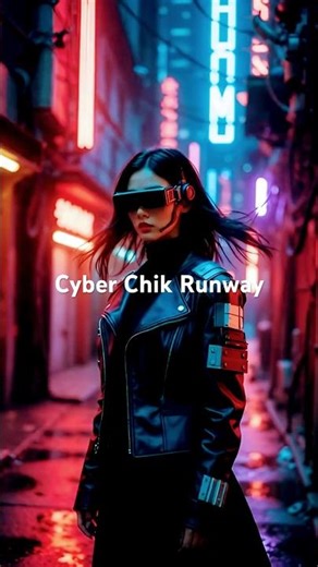 Cyber Chic Runway: Neon Street Fashion Revolution #fashiontrends #model #fashion #futuristicfashion