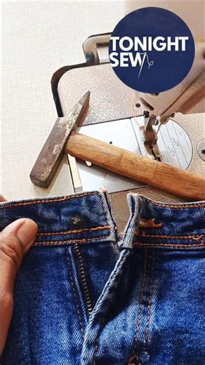 Parts of sewing | Buttoning jeans #sewing #button
