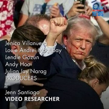 293K views · 6.1K reactions | Naantala ang speech ni former U.S. President Donald Trump sa isang campaign rally sa Pennsylvania. Kakasimula pa lang kasi niyang magsalita, umalingawngaw na sa venue ang mga putok ng baril. Ang ibang detalye, alamin sa video. | GMA News | Facebook