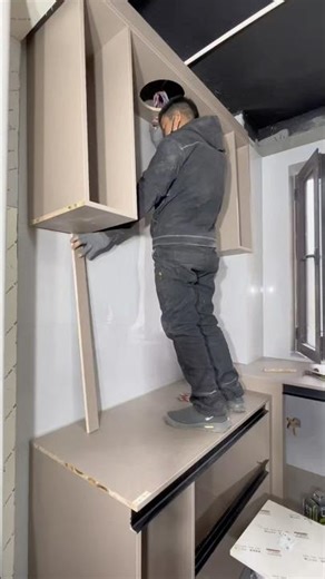 Kitchen Cabinet Installation | Wall Mounted Wooden Cabinet Setup #classicwood