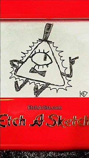 Bill Cipher from Gravity Falls #billcipher #gravityfalls #disney #etchasketch #etchartist #art