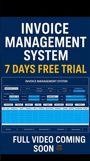 #shorts automatic invoice generator software | how to billing in computer #excel #InvoiceSystem