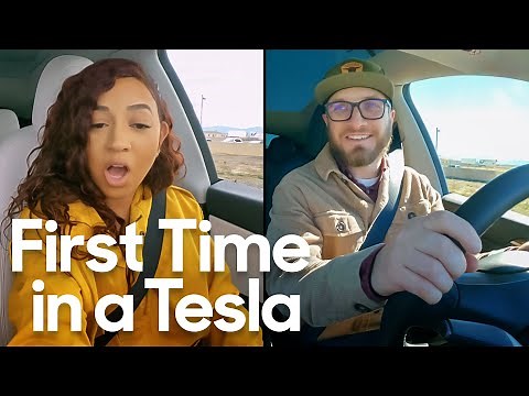 5 First-Timers Test Drive a Tesla | Here's How They React to the Model Y