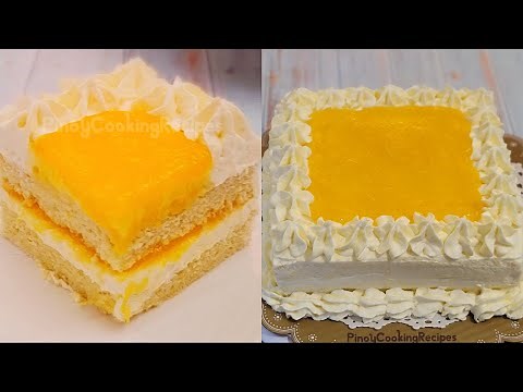 Mango Chiffon Cake with Easy Mango Frosting | No Food Color | Not Overly Sweet