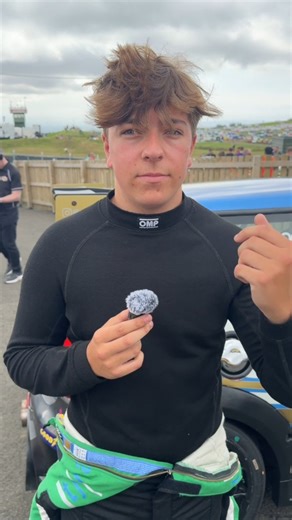 Archie Johnson celebrates pole in the JCW Sport class of the Vertu MINI CHALLENGE at Knockhill Racing Circuit #VertuMINICHALLENGE #MINICHALLENGE | MINI CHALLENGE UK