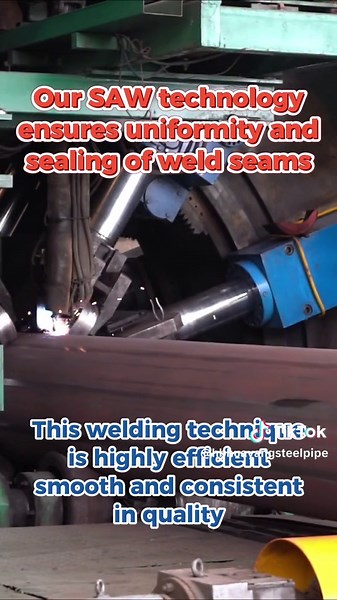 Our SAW technology ensures uniformity and sealing of weld seams. #huayangsteelpipe #lsawsteelpipe #erwsteelpipe #steel #manufacture #goodquality #saw