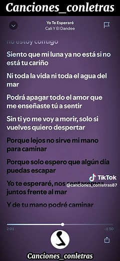 Yo Te Esperaré – Cali y El Dandee Letra Completa