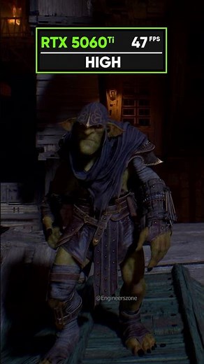 RTX 5060Ti on Styx Blades of Greed : Low to Ultra Graphics Comparison! #shorts