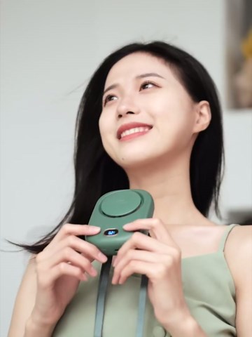 Portable Neck Fan, Mini Small Personal Handheld Fan USB Rechargeable 3 Speed for Girls Boys Woman Eyelash Travel Home Office Outdoor (Green)