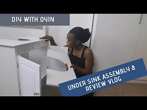 Under Sink Cabinet Assembly & Review | DIY with Oyin | Setting up my Studio Flat Bathroom Vlog