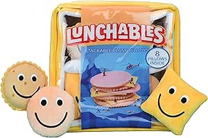 iscream Kraft Lunchables Package 11" x 11" Pillow Set with Mini Turkey, Cheese & Crackers Pillows