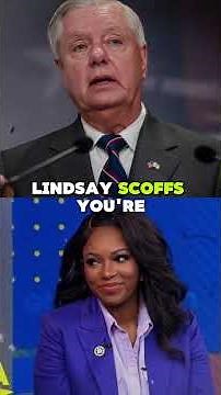 Jasmine Crockett and Senator Lindsey Graham 🔥 #jdvance #politics #politicaldebate #trendingnow