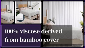 Bamboo Viscose Comforter Queen Size - Down Alternative Duvet Insert | 100% Viscose from Bamboo Cover, Hypoallergenic Plush Fill, Lightweight All Season Comforter, White, 88" x 90"