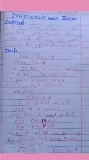Intermediate value theorem for continuous fun./Real analysis/advance calculus