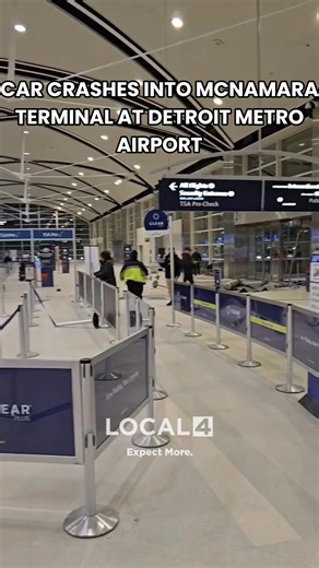 A car crashed into the Delta terminal at Detroit Metro Airport. Watch Local 4 News at 11 to get a full update. | WDIV Local 4 / ClickOnDetroit